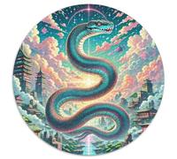 Serpente 1000 Teile Schwieriges Großes Stressabbau-Spielzeug Animali Rundes Puzzle Für Erwachsene Und Kinder Bildungswert Beste Geschenk 1000pcs (67.5x67.5cm)