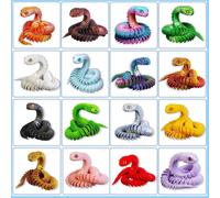 Serpente 3D fosforescente di 30 cm, modello stampabile in 3D di vipera morbida e deformabile, design di creatura mitologica, giocattolo decorativo per la casa e antistress, adatto per ragazzi oltre 14
