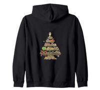 Serpente Albero di Natale Rettile Vacanza Cobra Python Felpa con Cappuccio