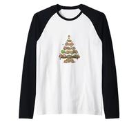 Serpente Albero di Natale Rettile Vacanza Cobra Python Maglia con Maniche Raglan