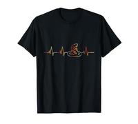 Serpente Battito Cuore Vintage ECG Cardiogramma Retro Maglietta