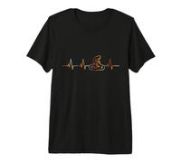 Serpente Battito Cuore Vintage ECG Cardiogramma Retro Maglietta Premium