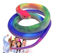 Serpente di , serpente finto Giocattolo scherzo lungo e realistico per | Serpente giocattolo Gag Scherzi pratici Giocattoli per bambini Scherzi di Halloween Testa rotonda del serpente