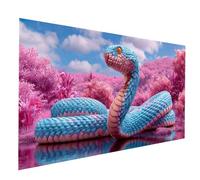 Serpente Diamond Painting Kit Completo, Diamond Painting Fiore, Diamante Dipingere con i Numeri Adulti 60x120 CM, Kit Punto Croce Diamantini Crystal Art Pittura Con Numeri, Decorazioni Casa JXL-10885