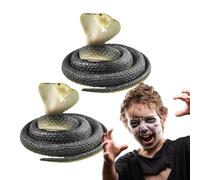 Serpente Finto 2 Pezzi Statua Animale come Scherzo | Giocattoli In A Forma Di Serpente Per Bambini Per Giardino Casa Compleanno Giorno Dei Bambini Ragazzi Ragazze Piccoli