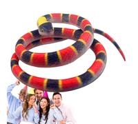 Serpente finto realistico - Modello di rettile in flessibile, pezzo da esposizione con ornamento a forma di serpente | Strumento repellente visivo per il controllo dei parassiti all'aperto, gioc