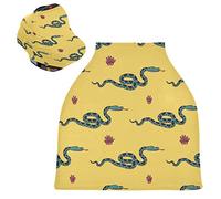 Serpente Giallo Selvaggio Passeggino Tettoia Copri Seggiolino Copertura Infermieristica Auto per Bambini per L'Allattamento Al Seno Morbido Traspirante Elastica Tettuccio