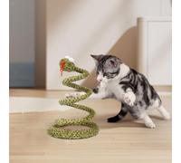 Serpente Giocattolo Interattivo per Gatti a Forma di Molla Spirale in PV Peluche