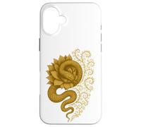 Serpente Lotus Fractal Spirale Natura Modello Sacro Custodia per iPhone 16 Plus