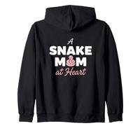 Serpente Mamma A Cuore Rettile Amante Serpente Proprietario Felpa con Cappuccio