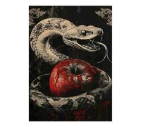 Serpente Mela Sangue 1000 Pezzi Mini Puzzle per Adulti Gioco Di Sfida | 70x50cm Cartone Amanti Puzzle Formazione Cerebrale Puzzle Fatto A Mano Regalo Riunione Decorazione Soggiorno