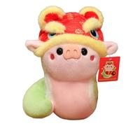 Serpente Peluche 2025 - Mascotte Serpente, Giocattolo di Peluche Serpente in piedi | Peluche Cappello da Leone per decorazione da collezione per la decorazione di Capodanno cinese