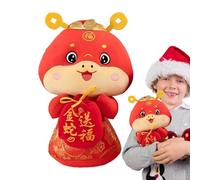 Serpente peluche animale,Serpente peluche animale animale di peluche serpente mascotte rosso peluche animale giocattolo di peluche serpente per la festa di primavera, mascotte serpente morbido