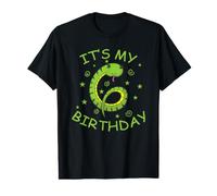 Serpente per 6° Compleanno Come Numero Bambina Maglietta con Stampa Grafica Economica