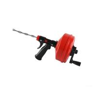 Serpente per tubi di scarico da 10 m, trivella professionale con spirale in acciaio flessibile, manico in ABS e guanti da lavoro, sblocca cucina e bagno