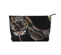 Serpente pitone, Borsa per cosmetici in velluto a coste Borsa per il trucco Borsa da viaggio portatile