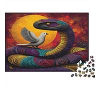 Serpente Puzzle 1000Pcs Colomba Decorazione Per La Casa. Rilassamento E Intelligence Per Adulti E Bambini Da 14 Anni 1000pcs (75x50cm)
