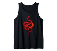 Serpente Rosso Serpente a sonagli Arte Gotica Giungla retrò Vintage Atmosfera Canotta