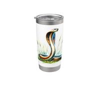 Serpente Serpente Cobra x Serpente nell'erba Bicchiere termico in acciaio inox doppia parete