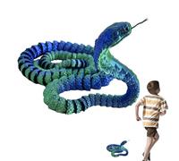Serpente stampato in 3D, Serpente animale stampato in 3D | Animali Giocattoli serpente - Figurine da collezione Oggetti di scena per scherzi, Giocattolo articolato per alleviare lo stress del serpe