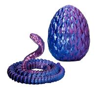 Serpente stampato in 3D,Stampa 3D Uova di serpente,Serpente Articolato Creativo,Giocattolo Rotante Mobile con Articolazioni Complete del Corpo per Vetrina e Decorazione Regalo