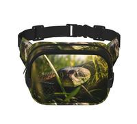 serpente stampato multifunzionale marsupio unisex trendy messenger bag, viaggio sport storage bag