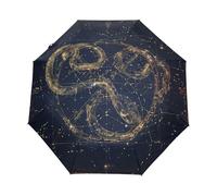 Serpente Stellare Dello Zodiaco Spaziale Ombrello Pieghevole Automatico Ombrelli Antivento Protezione UV da Viaggio per Bambini Ragazzi Ragazze