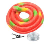 Serpente su Una Corda, ripieno di Serpente con Clip a spago - Realistico Golf Serpente ripieno Giocattolo Serpente con spago e Clip, di Simulazione di Serpente, Falso Giocattolo
