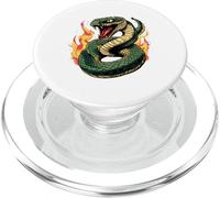 Serpente velenoso Cobra Colpire Fuoco Design PopSockets PopGrip per MagSafe