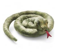 Serpente verde arricciato circa 90 cm di lunghezza, peluche, peluche