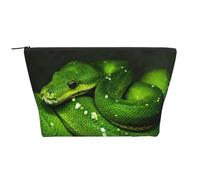 Serpente verde rettile, Borsa da toilette Borsa per trucco Borsa per cosmetici Borsa da toilette da viaggio portatile