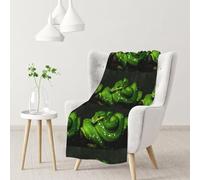 Serpente verde rettile,Coperta morbida, calda, anti-pilling, in flanella, peluche, 76 x 102 cm