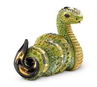 Serpente Verde Scultura in Ceramica De Rosa Rinconada