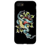 Serpente x Mela x Giardino dell'Eden x Adamo ed Eva Neo-Tradizionale Custodia per iPhone SE (2020) / 7/8