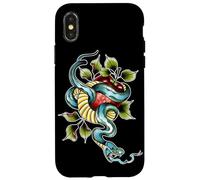 Serpente x Mela x Giardino dell'Eden x Adamo ed Eva Neo-Tradizionale Custodia per iPhone X/XS