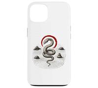 Serpente Zen Cerchio Roccia Serpente Simbolo Natura Equ Custodia per iPhone 13