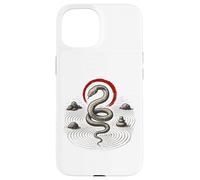Serpente Zen Cerchio Roccia Serpente Simbolo Natura Equ Custodia per iPhone 15