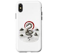 Serpente Zen Cerchio Roccia Serpente Simbolo Natura Equ Custodia per iPhone X/XS