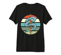 Serpenti Blu Serpente Arrotolato Rettile Serpente Fauna Maglietta Premium