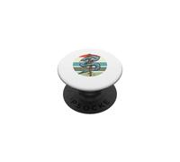 Serpenti blu serpente arrotolato rettile serpente fauna PopSockets PopGrip Adesivo