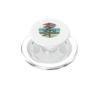 Serpenti blu serpente arrotolato rettile serpente fauna PopSockets PopGrip per MagSafe
