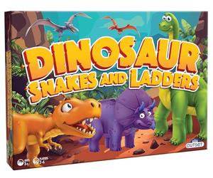 Serpenti e scale di dinosauro | Nessuna lettura richiesta, gioco da tavolo per bambini in età prescolare e per bambini, sviluppa abilità sociali e di sviluppo dei bambini, età 3+, 2-6 giocatori
