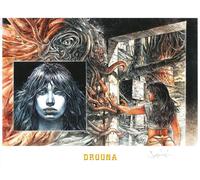 SERPIERI DRUUNA LITOGRAFIA - MORBUS GRAVIS ,SIGNED , FIRMATA