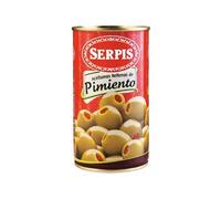 Serpis - Olive ripiene di pepe - Senza glutine - Ideale per tapas - 350 grammi