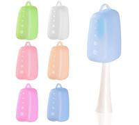Serqd Confezione da 6 coperture in silicone per spazzolino da denti da viaggio, per spazzolini manuali ed elettrici, protezione igienica traspirante per mantenere lo spazzolino fresco e pulito