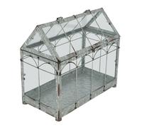 Esschert Design USA ZB22 Serra/terrario da tavolo, look vintage, argento