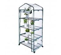SERRA DA GIARDINO BALCONE CON TELO PIANTE ORTO FIORI 69x49x157cm 4PIANI