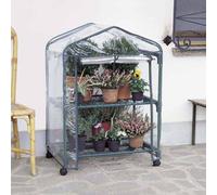 Serra a 2 ripiani Azalea con ruote 70x50xh98cm Verdemax V002488