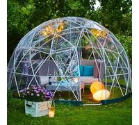Serra a cupola geodetica per 4-8 persone, struttura a igloo trasparente resistente alle intemperie per feste in cortile, osservazione delle stelle, 3,7 m