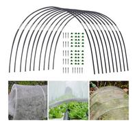Serra a Tunnel per La Coltivazione - Telaio Rimovibile in Fibra | Coltivare Tunnel da Giardino, Cerchi per Serra, Cerchi per Reti Tunnels Portatile con Connettori per Fiori Interni Ed Esterni